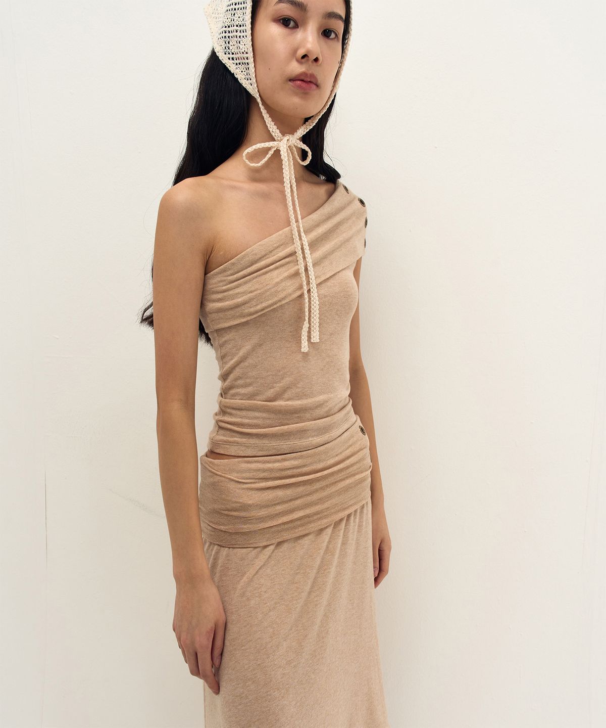 지지비샤(JIJIVISHA) EMILY KNIT SCARF (IVORY)