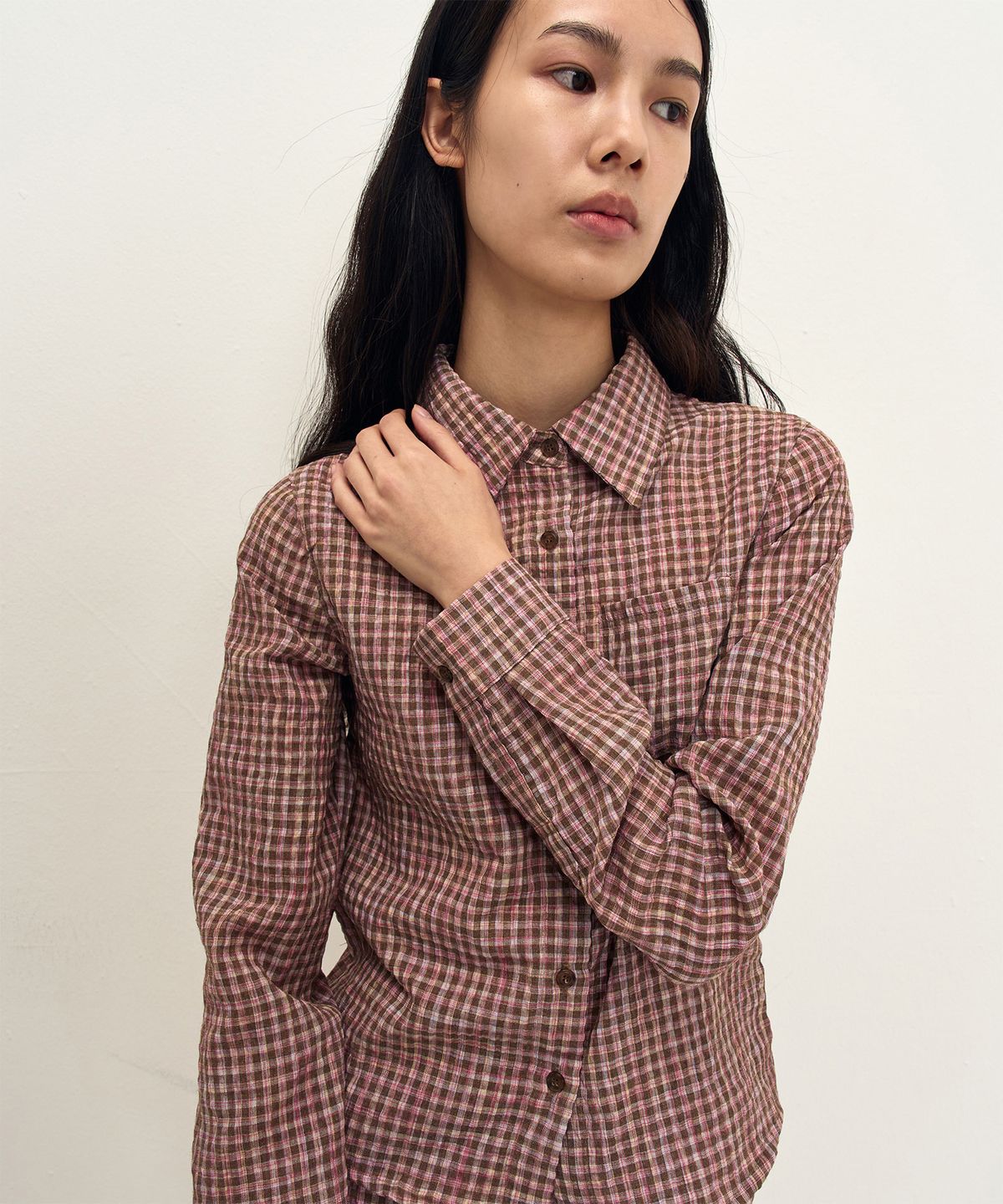 지지비샤(JIJIVISHA) BLOOM SHIRTS (PINK)