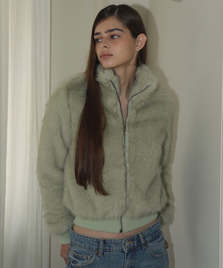 JASMIN FURRY JACKET (GREEN)