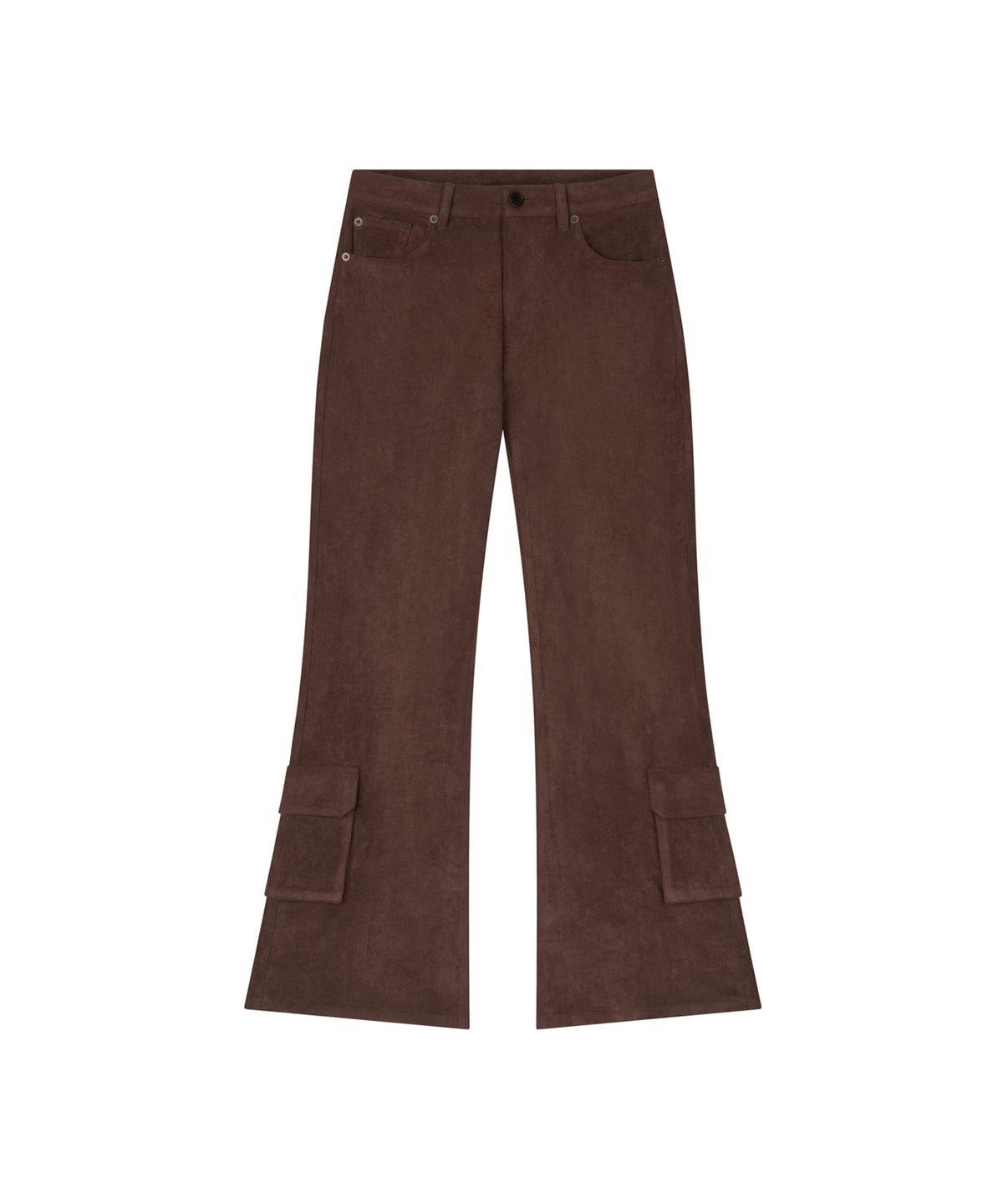 지지비샤(JIJIVISHA) SUEDE CARGO PANTS (BROWN)