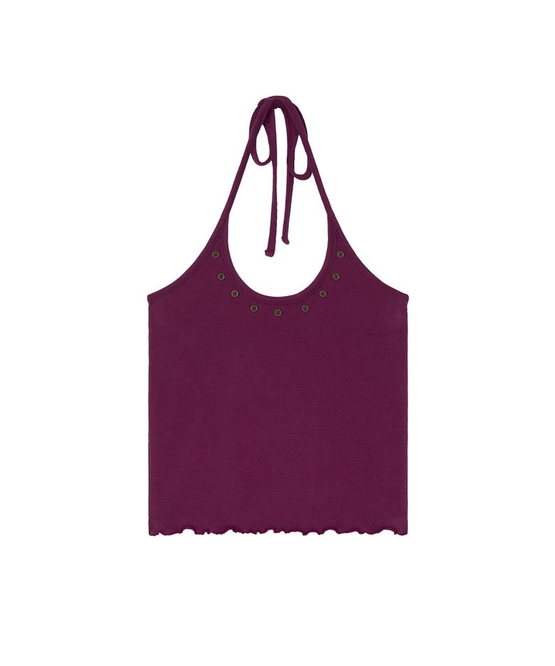 BUTTON STRING SLEEVELESS (PURPLE)