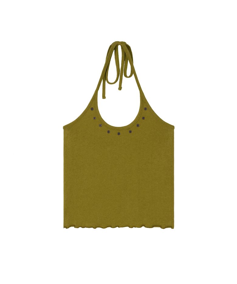 BUTTON STRING SLEEVELESS (GREEN)