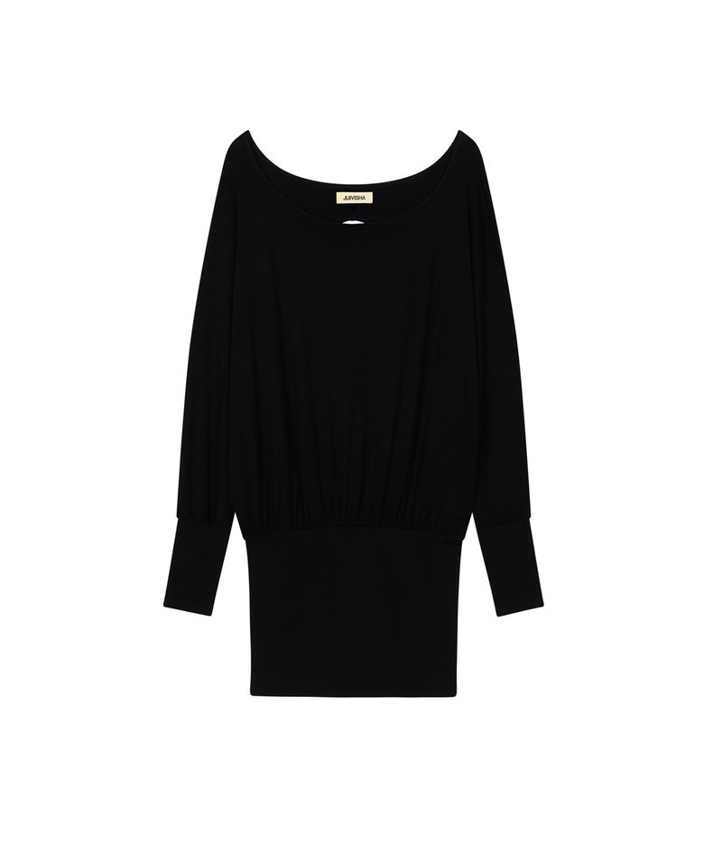 BACKLESS LONG SLEEVE TEE (BLACK)