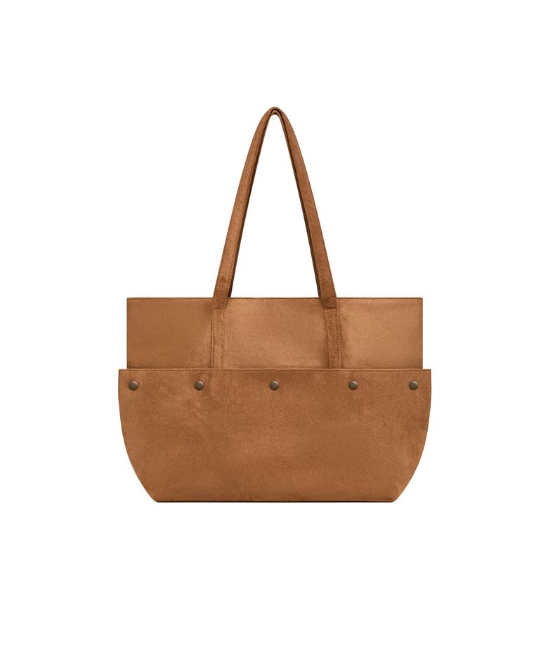 SUEDE BIG BAG (CAMEL)