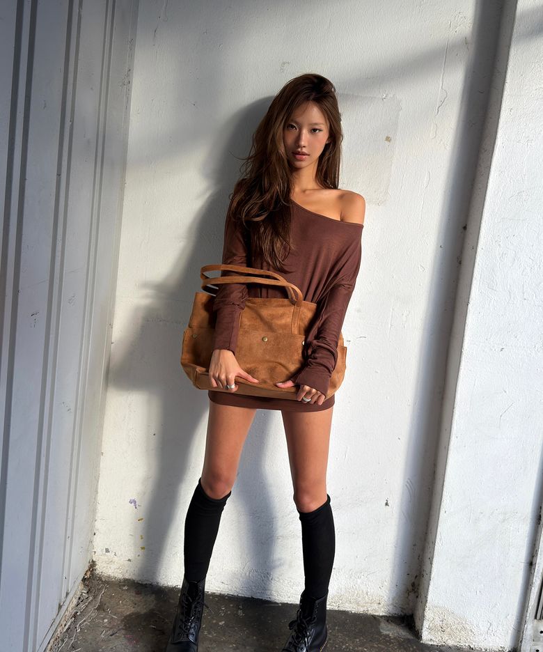 [유미 PICK] SUEDE BIG BAG (CAMEL)
