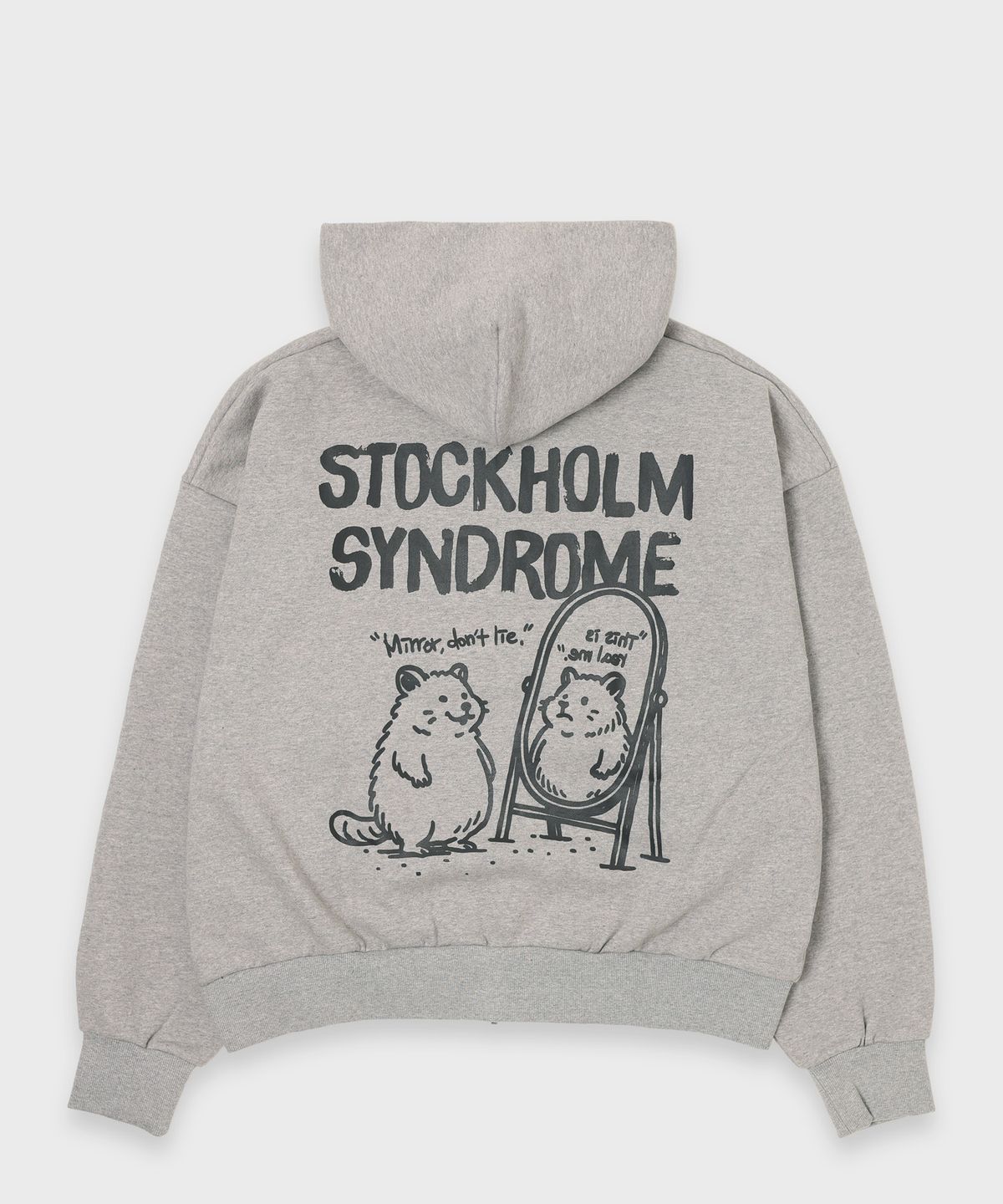스톡홀름 신드롬(STOCKHOLM SYNDROME) REAL LIFE ZIP HOODIE - GREY