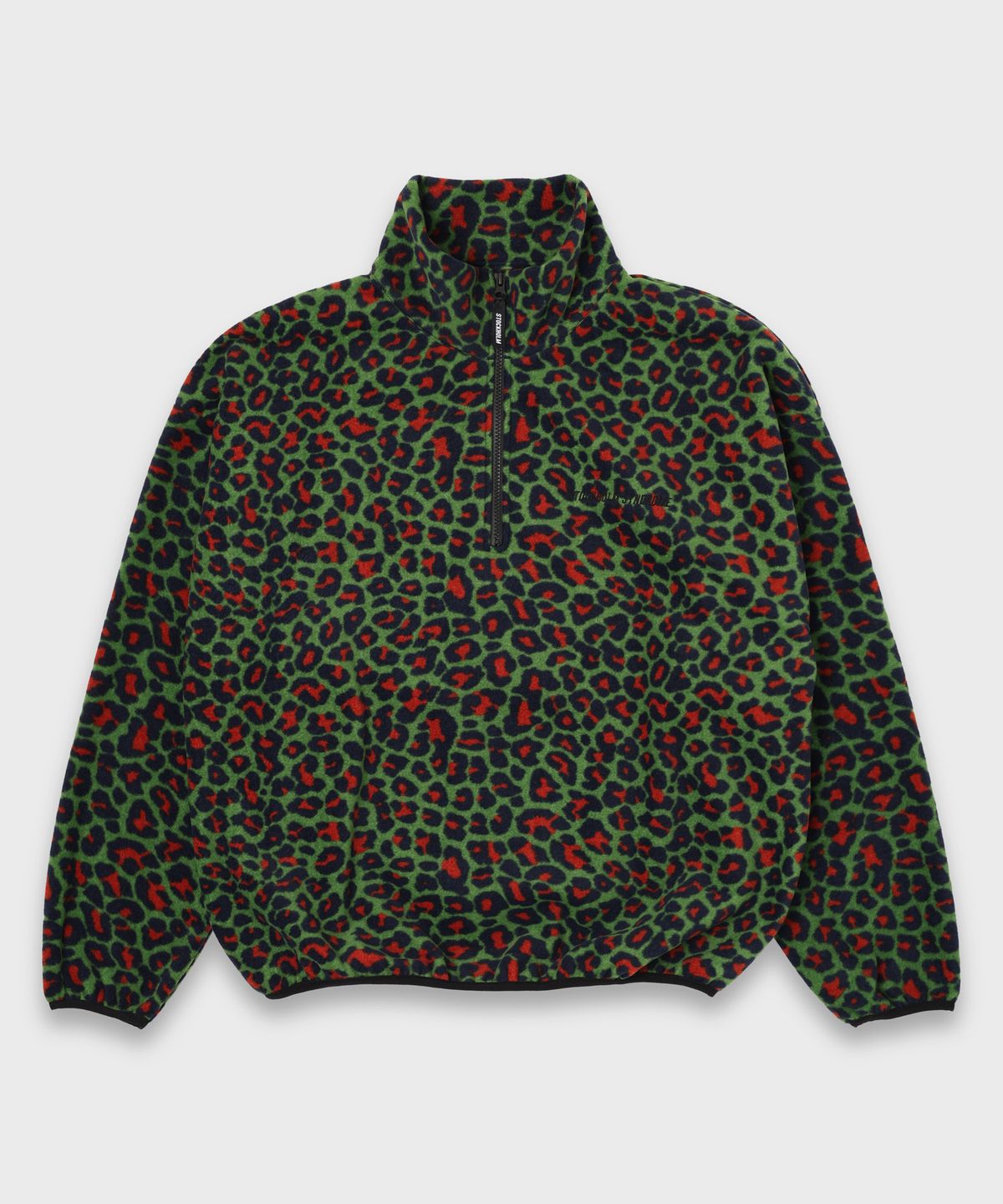 스톡홀름 신드롬(STOCKHOLM SYNDROME) LEOPARD HALF ZIP FLEECE - GREEN