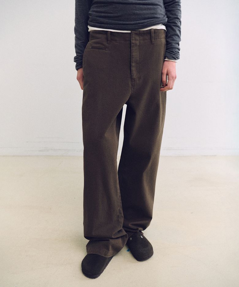 washed buckle pants (vintage brown)