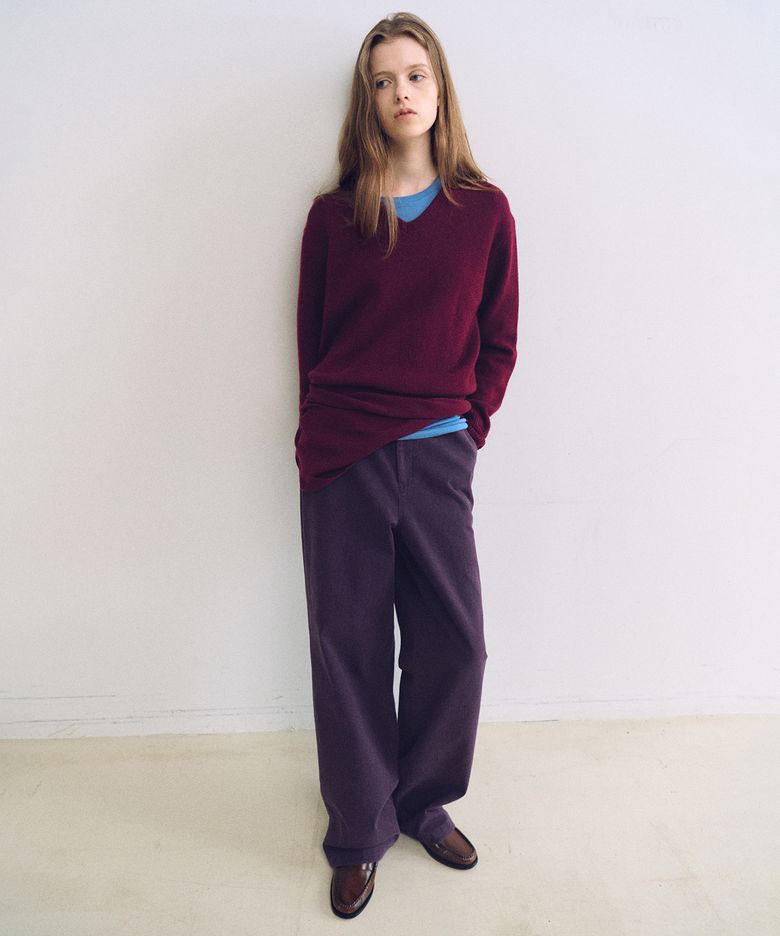 washed buckle pants (vintage purple)
