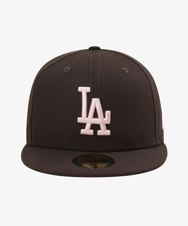 MLB LA 다저스 컬러 포인트 피티드캡 번트 우드/핑크 15411783