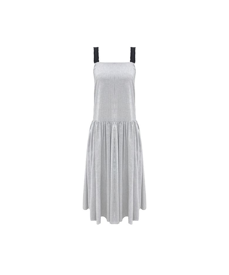 데님 헤링본 원피스 블랙 DENIM HERRINGBONE DRESS