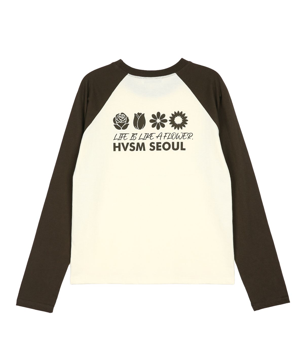 해비즘(HAVISM) W NAME CARD RAGLAN L/S TEE(CREAM)