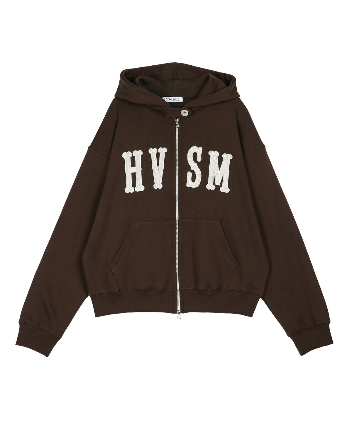 해비즘(HAVISM) HVSM STITCH ZIP UP HOOD(BROWN)