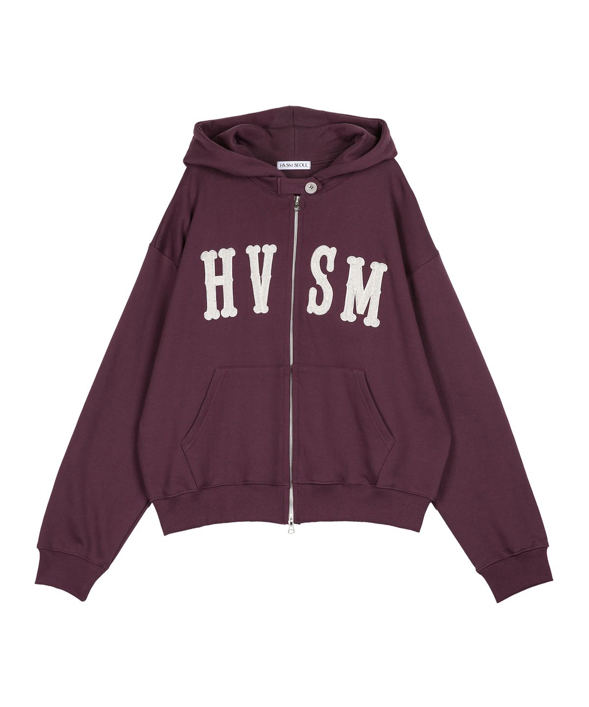 해비즘(HAVISM) HVSM STITCH ZIP UP HOOD(WINE)