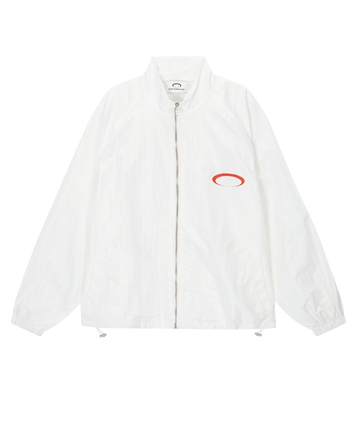 글로우이브닝클럽(GLOW EVENING CLUB) HORIZON RING NYLON JACKET [WHITE / RED]