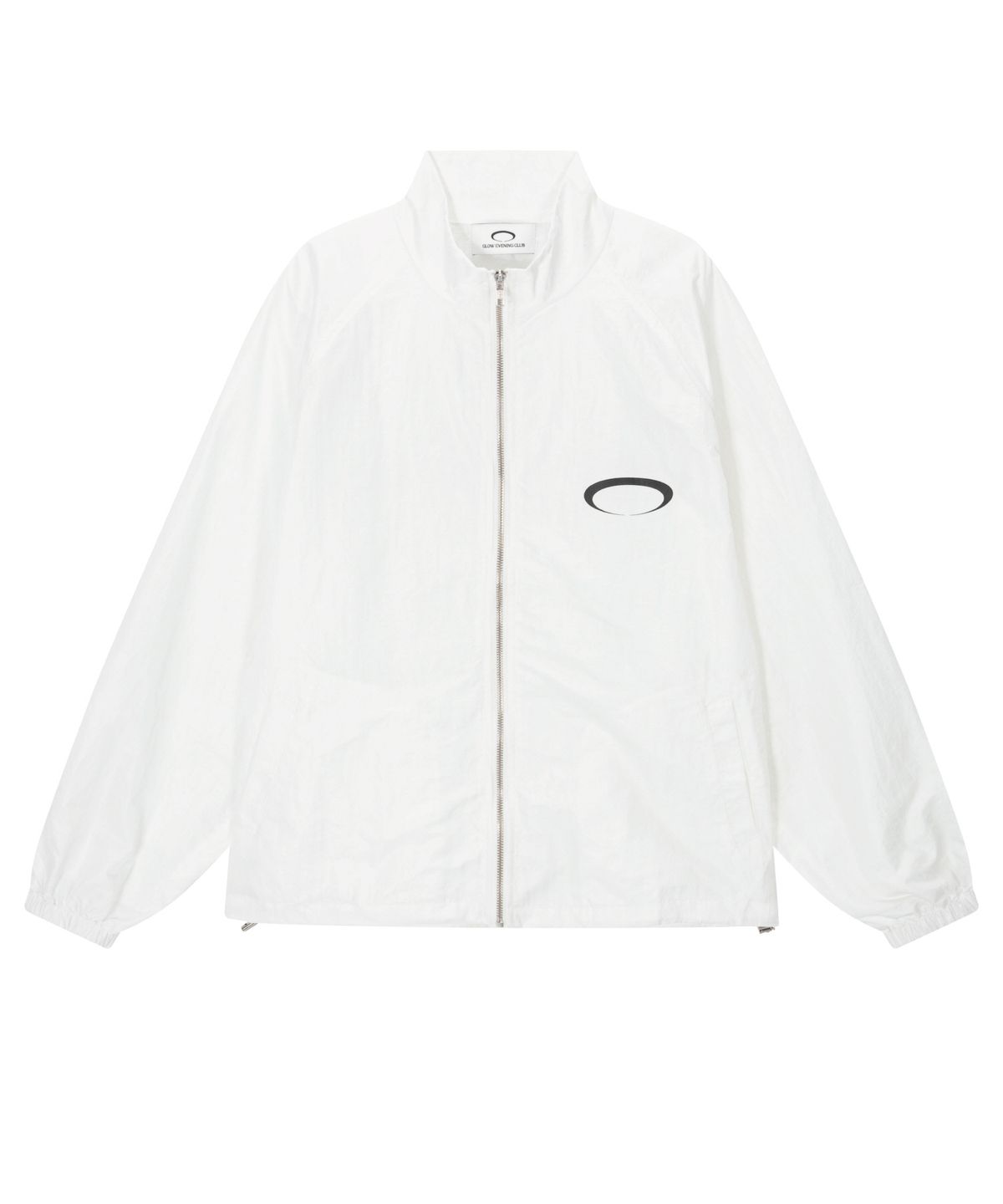 글로우이브닝클럽(GLOW EVENING CLUB) HORIZON RING NYLON JACKET [WHITE / BLACK]