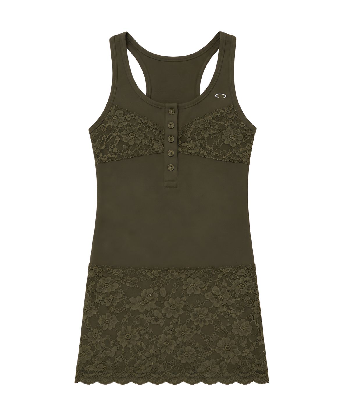 글로우이브닝클럽(GLOW EVENING CLUB) LACE SLEEVELESS [KHAKI]