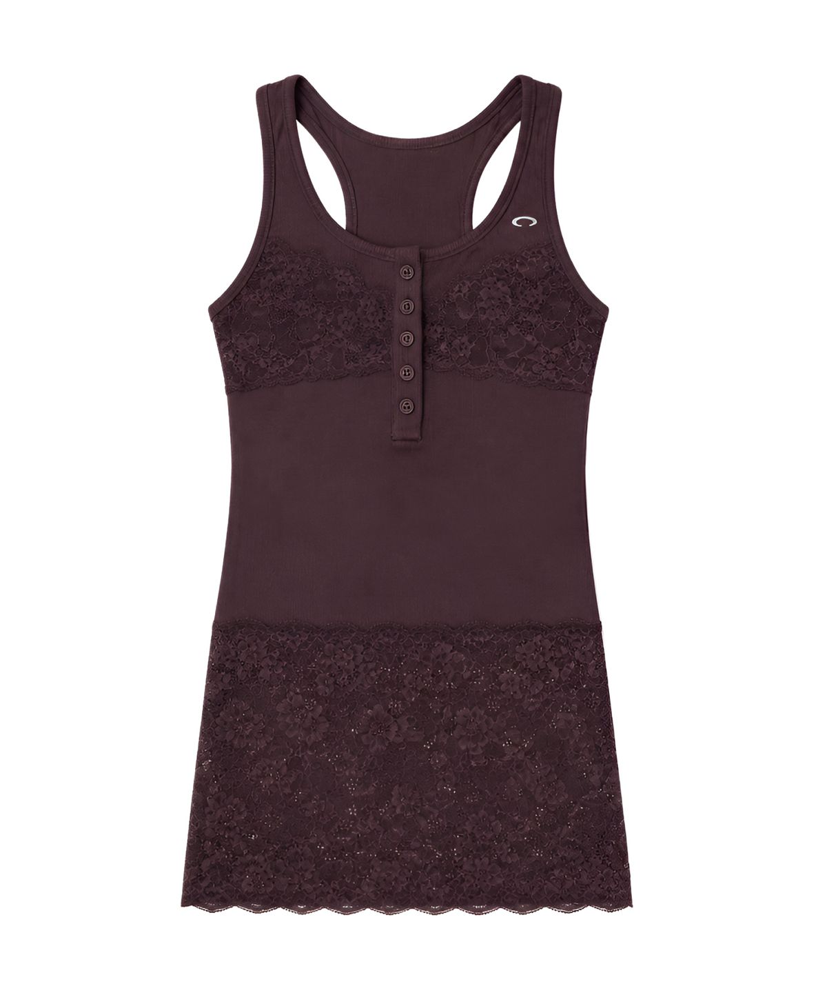 글로우이브닝클럽(GLOW EVENING CLUB) LACE SLEEVELESS [BURGUNDY]