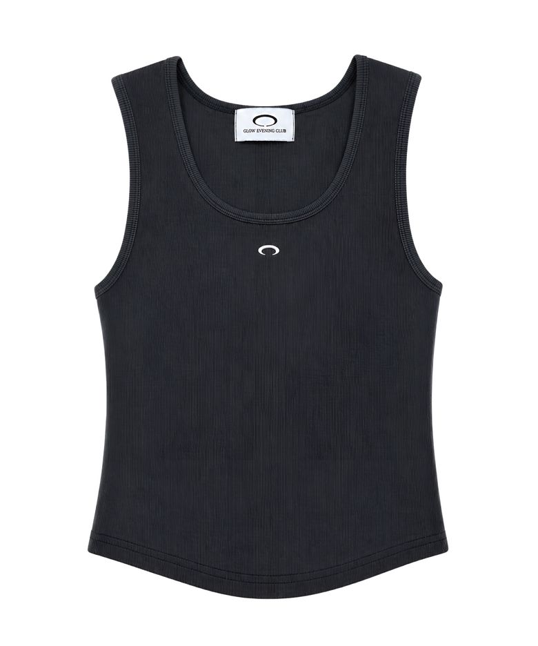 HORIZON RING SHORT SLEEVELESS [CHARCOAL]