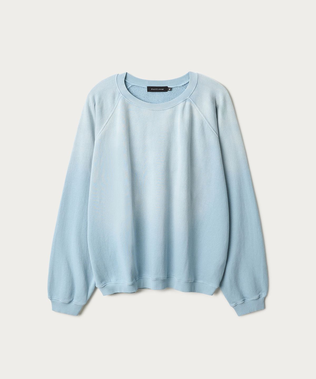 조질롱(JOJILONG) JN021 CROPPED RAGLAN SWEATSHIRT - ICE BLUE