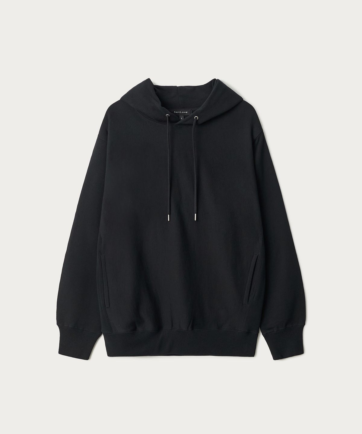 조질롱(JOJILONG) JN023 REVERSE WEAVE HOODIE - BLACK