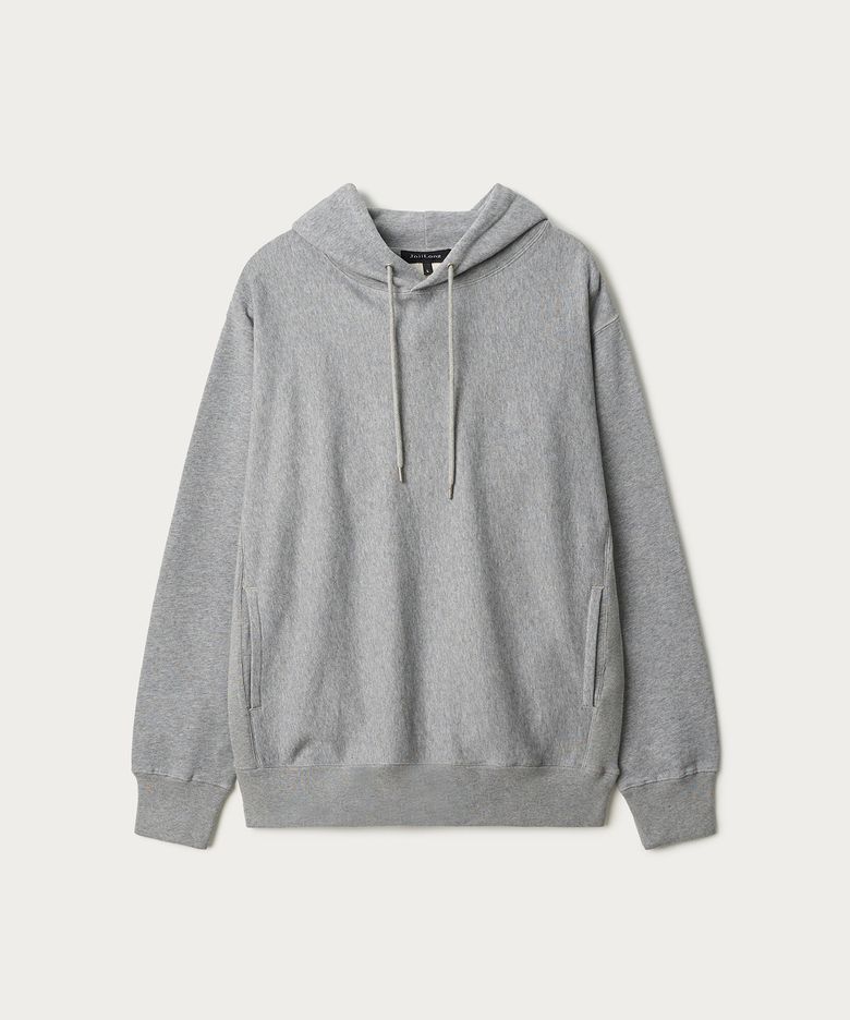 JN023 REVERSE WEAVE HOODIE - HEATHER GREY