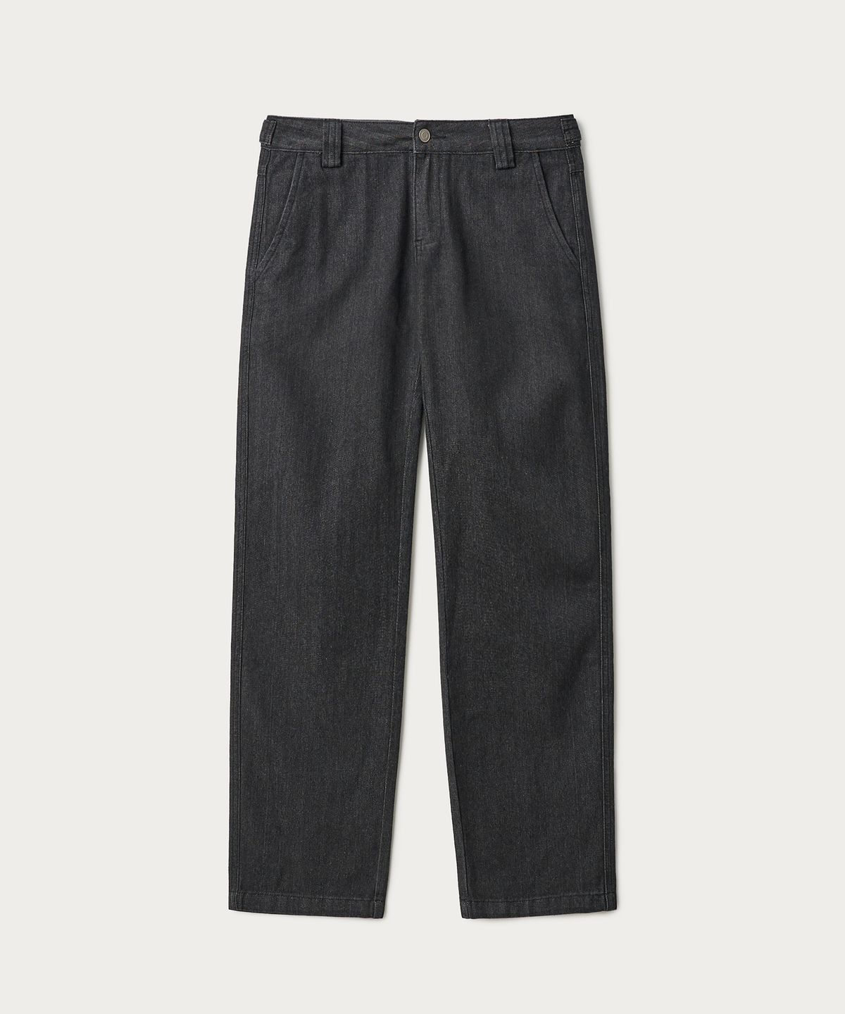 조질롱(JOJILONG) JN098 HERRINGBONE WORK PANT - BLACK