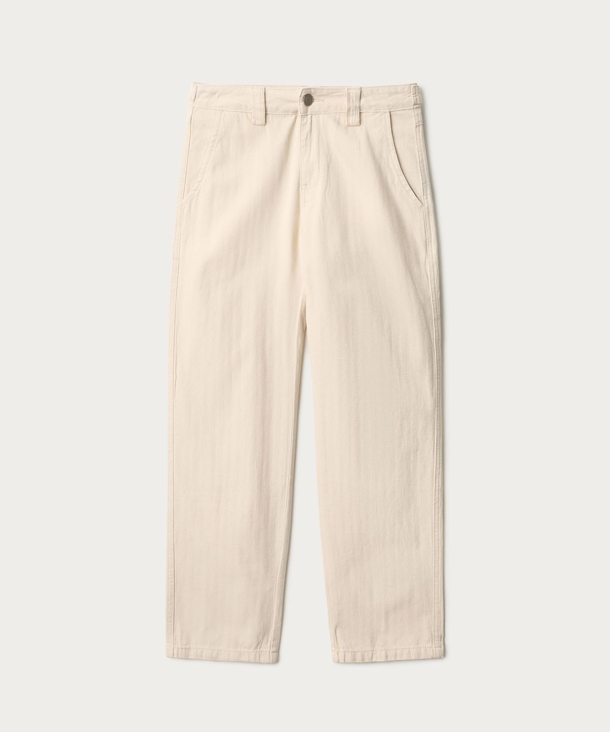 조질롱(JOJILONG) JN098 HERRINGBONE WORK PANT - NATURAL