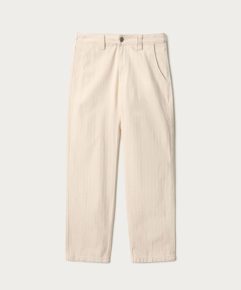 JN098 HERRINGBONE WORK PANT - NATURAL