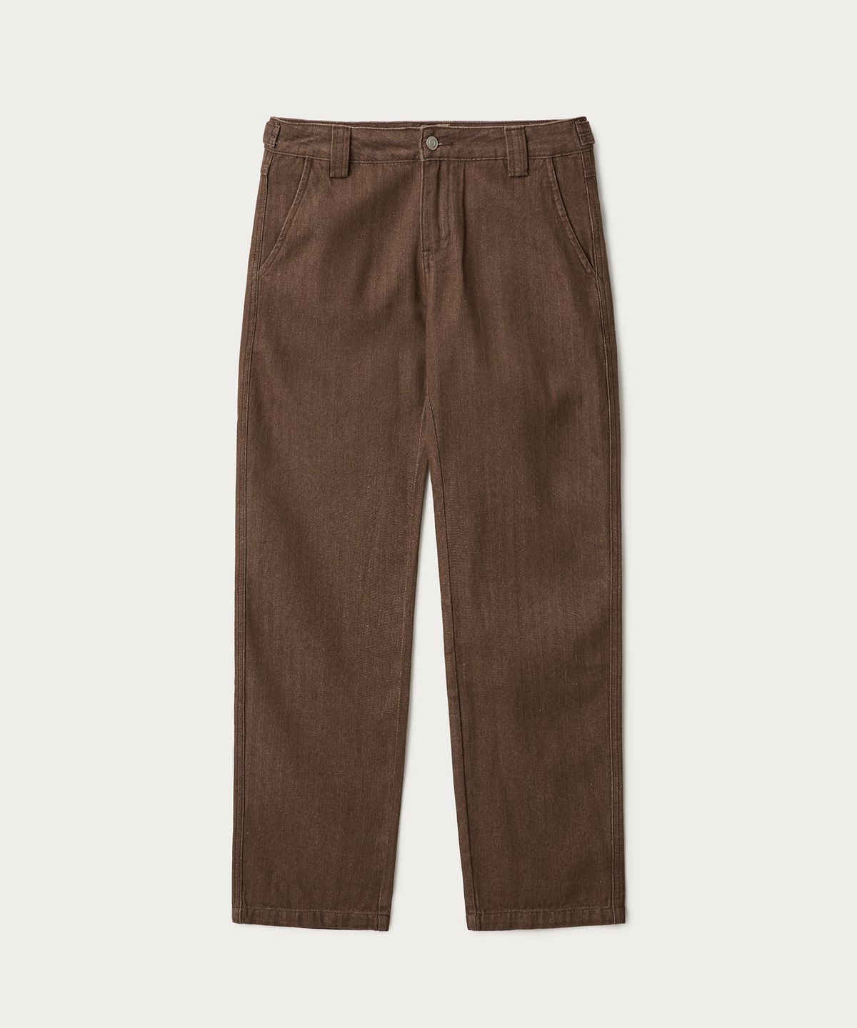 조질롱(JOJILONG) JN098 HERRINGBONE WORK PANT - WALNUT