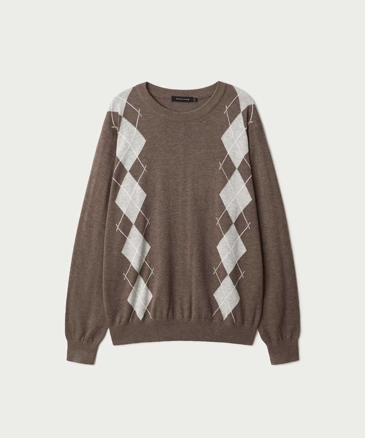 조질롱(JOJILONG) JN155 CLASSIC ARGYLE KNIT - BROWN