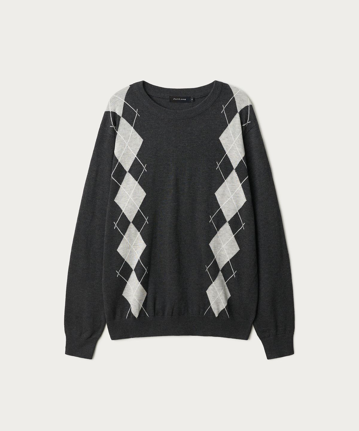 조질롱(JOJILONG) JN155 CLASSIC ARGYLE KNIT - CHARCOAL