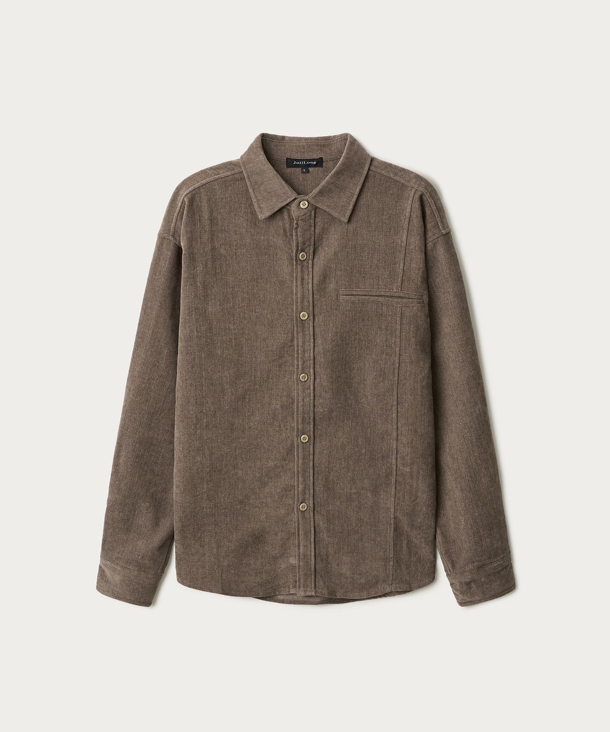 조질롱(JOJILONG) JN220 SUEDE SHIRT - BROWN