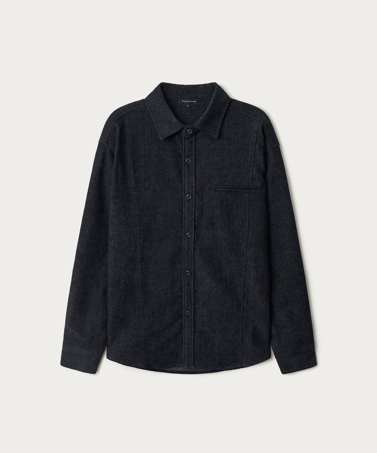조질롱(JOJILONG) JN220 SUEDE SHIRT - INDIGO BLACK