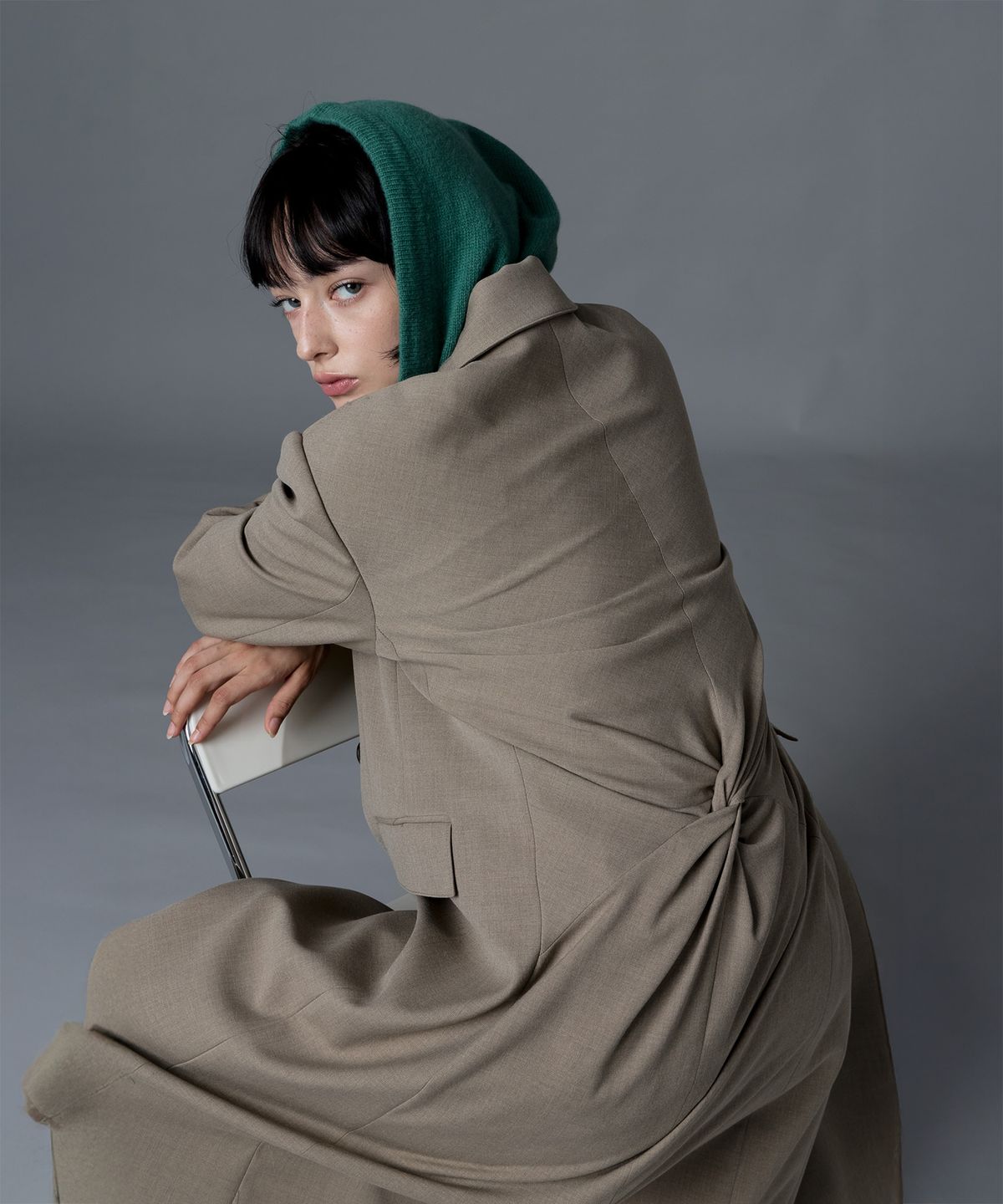 더밀루이(THEMILUI) Luid Tailored Long Coat (Beige)