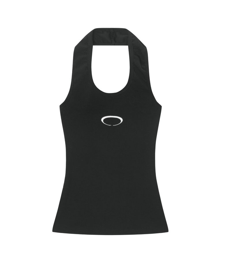 HORIZON RING HALTER NECK [BLACK]