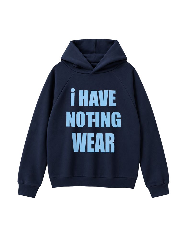 위트 그래픽 래글런 후드 (Navy)