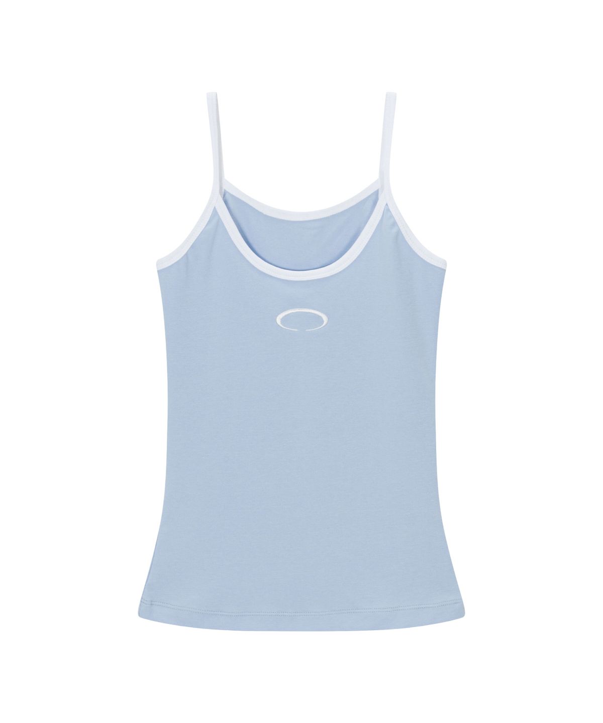 글로우이브닝클럽(GLOW EVENING CLUB) HORIZON RING SLEEVELESS [BABYBLUE / WHITE]