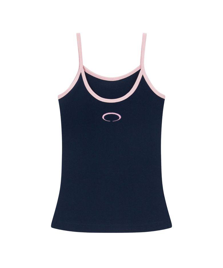 HORIZON RING SLEEVELESS [NAVY / PINK]