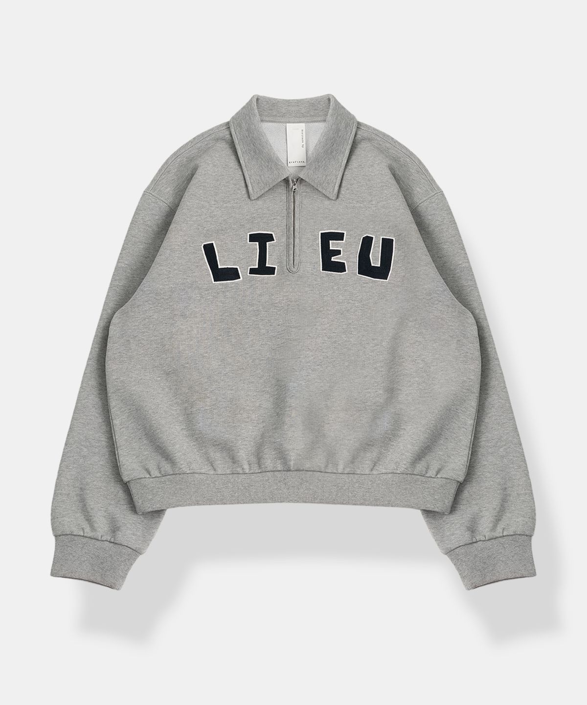 그라프트맨(GRAFTMEN) DRAWING TYPO HALF-ZIP / GRAY