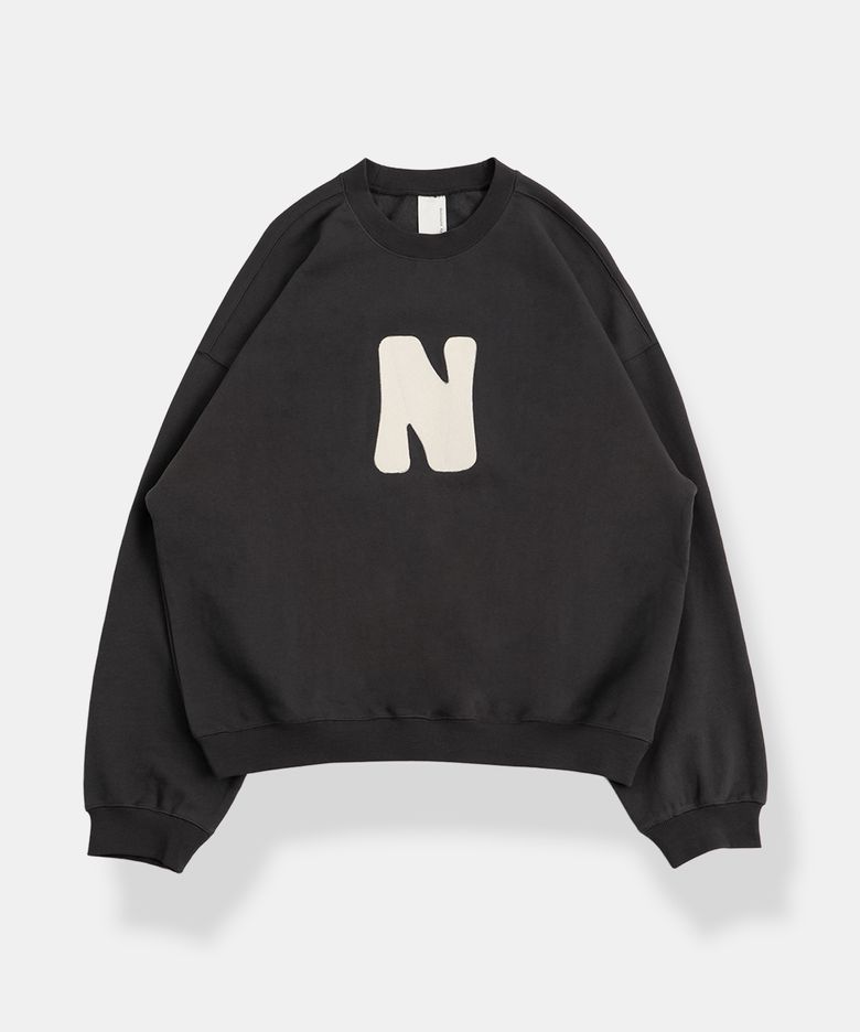 DRAWING TYPO SWEATSHIRT / CHARCOAL