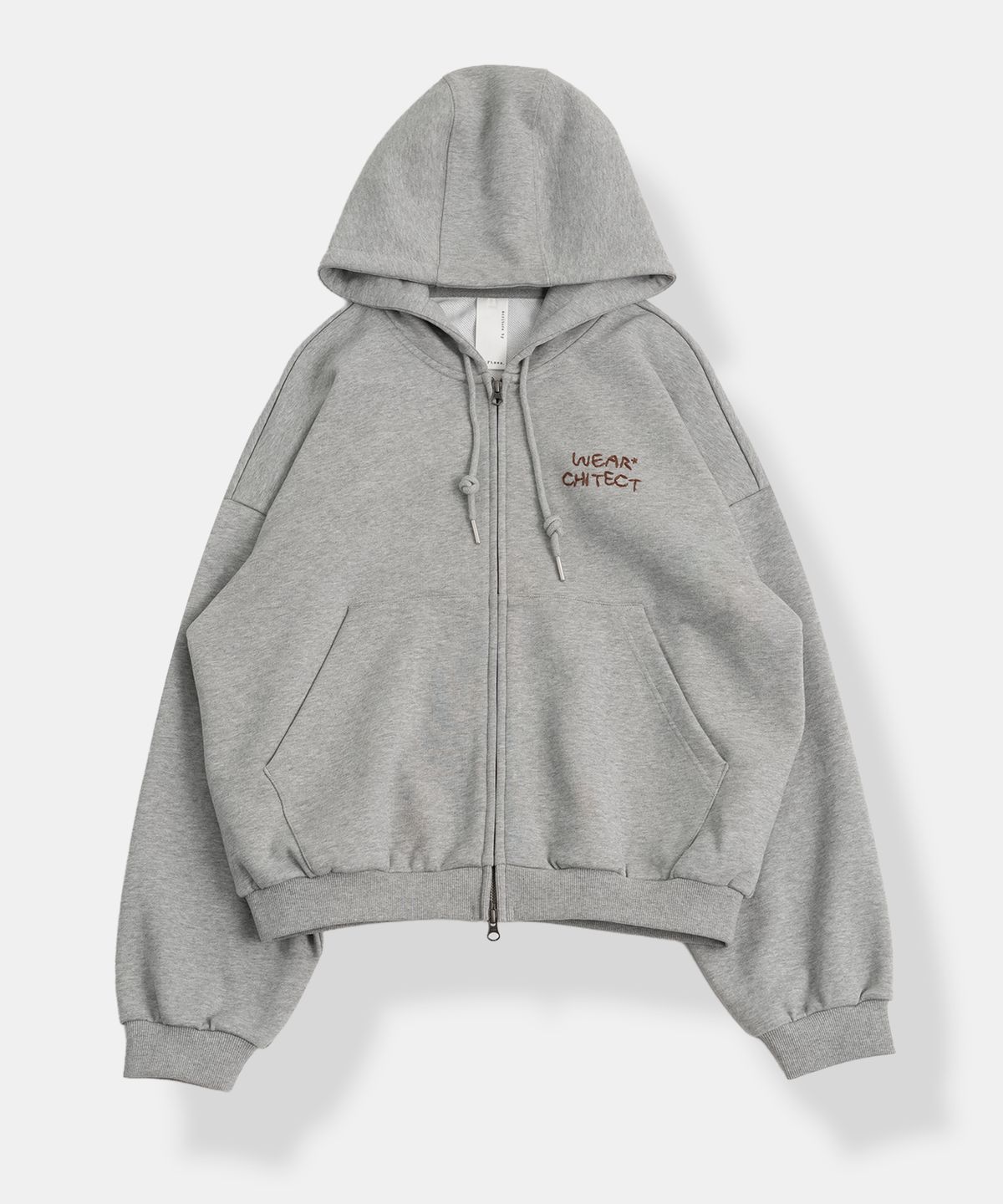 그라프트맨(GRAFTMEN) STITCH TYPO HOOD-ZIP / GRAY