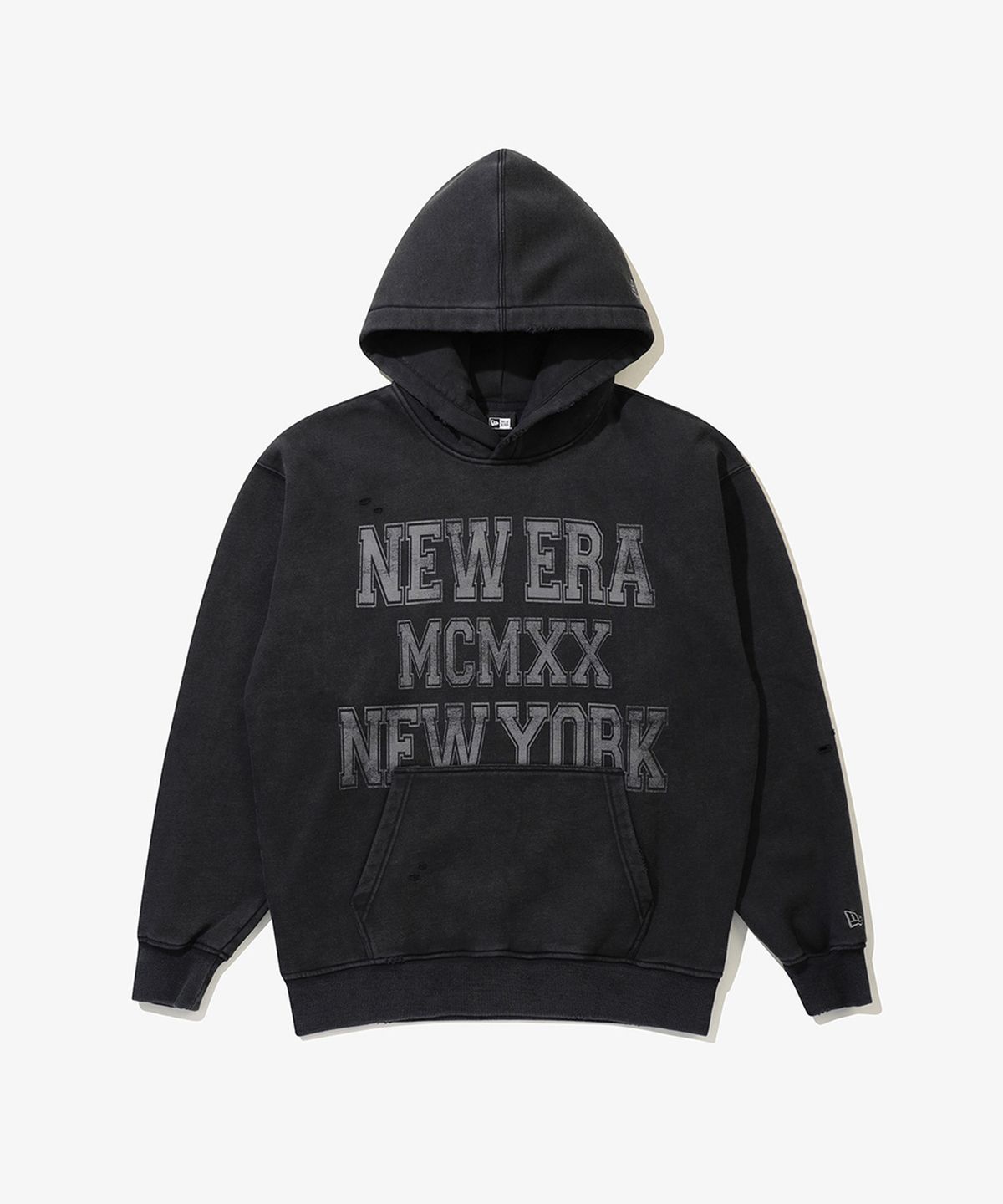 뉴에라(NEW ERA) (기모) 오리지네이터스 빅 스크립트 후드 데저트 블랙 15357933