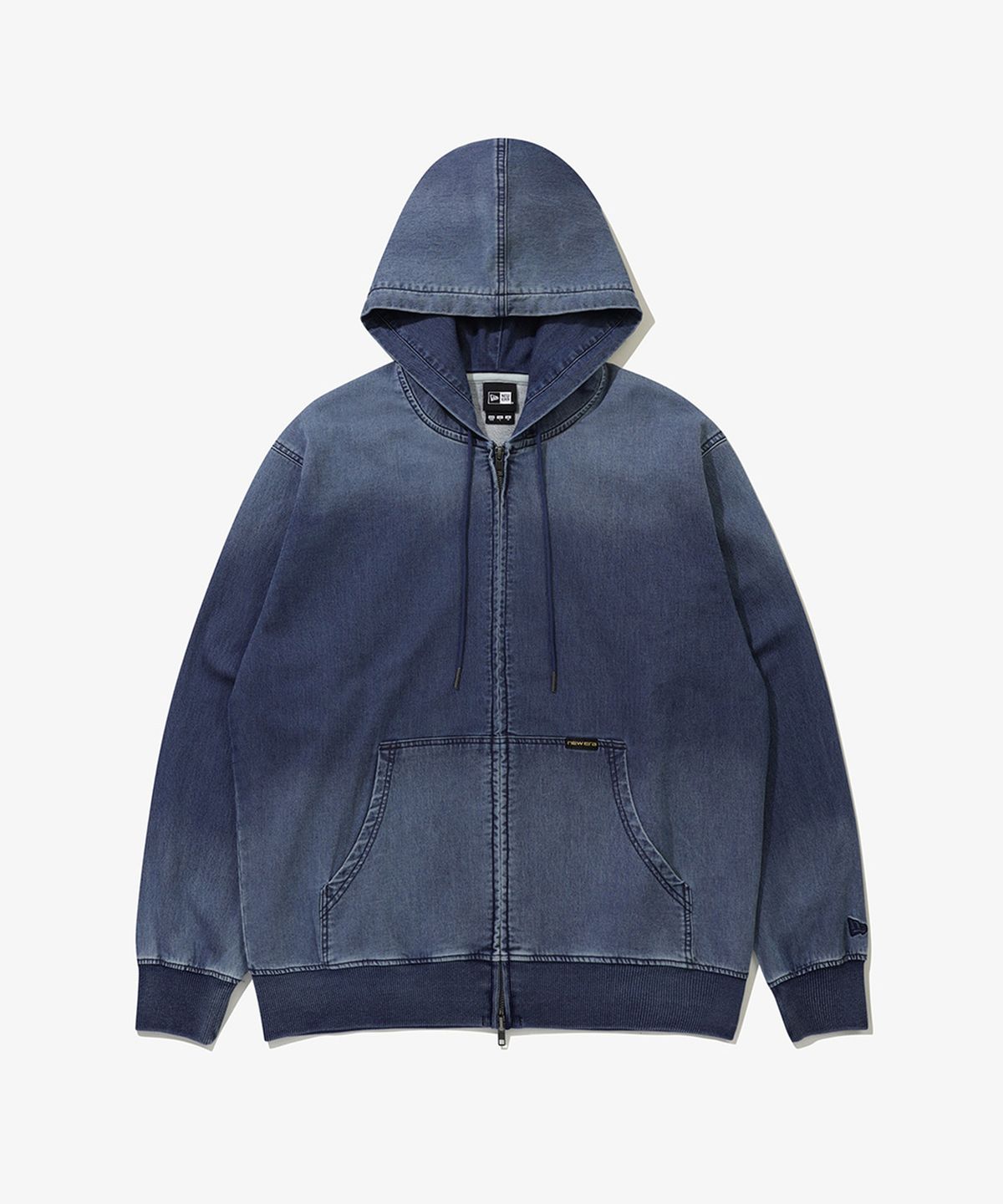 뉴에라(NEW ERA) 스웨트 데님 후드 집업 인디고 15357900