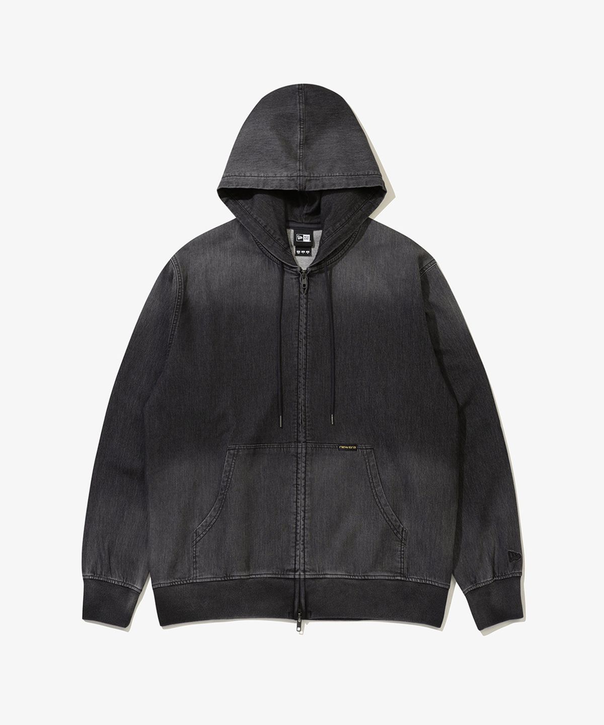 뉴에라(NEW ERA) 스웨트 데님 후드 집업 블랙 15357901