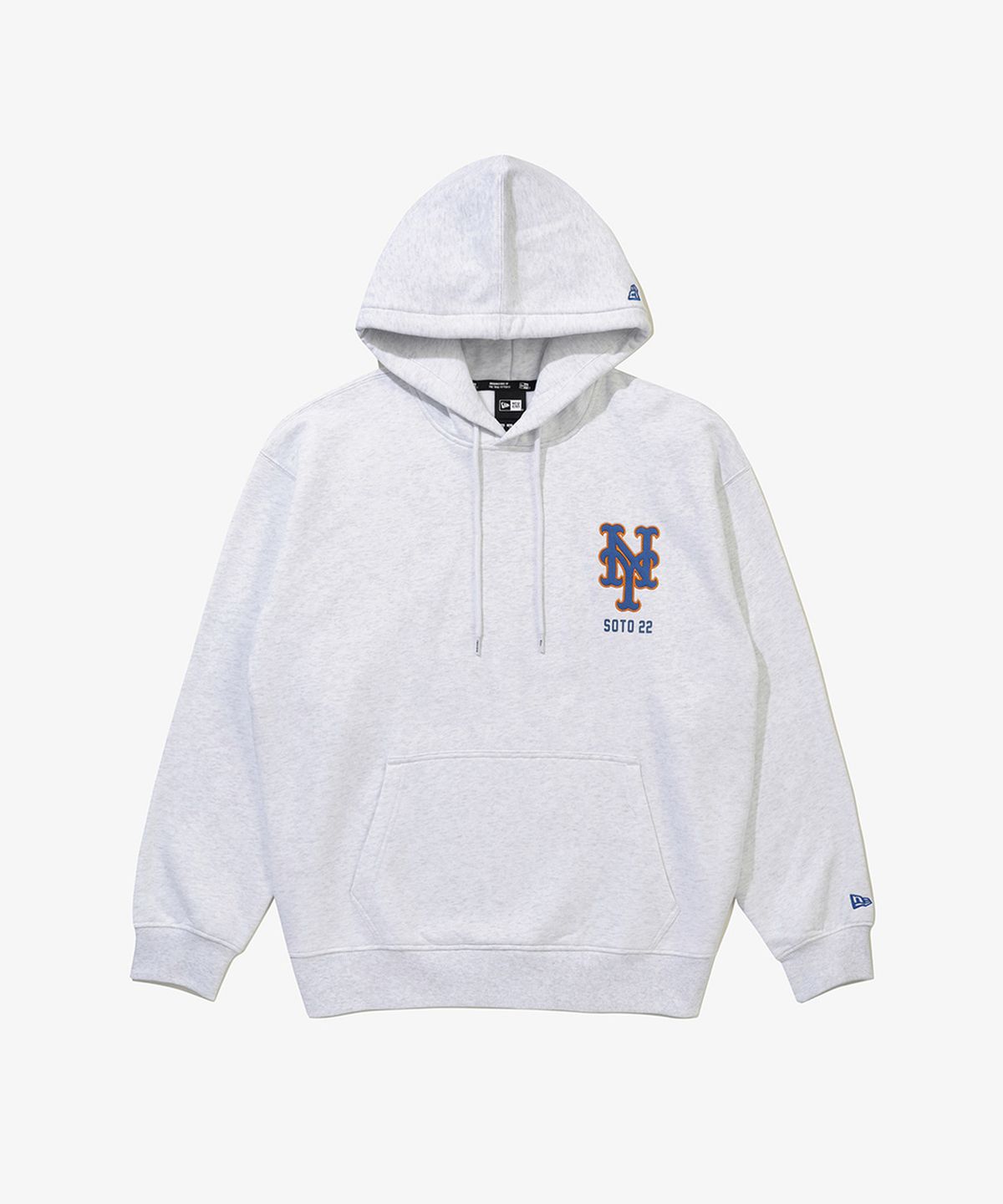 뉴에라(NEW ERA) (기모) MLB 뉴욕 메츠 플레이어 시그니처 후드 헤더 그레이 15357988