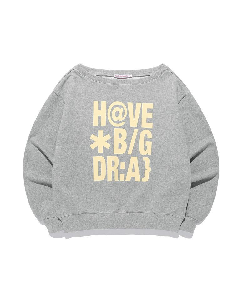 Big Dream Offshoulder Sweatshirts Grey