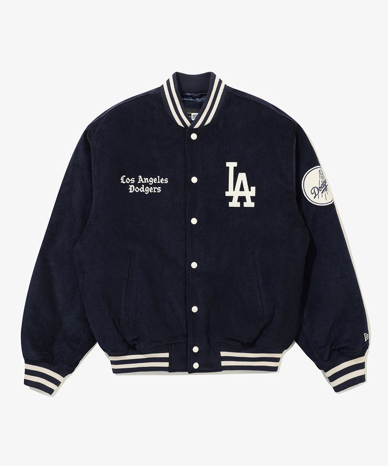 MLB LA 다저스 코듀로이 스타디움 재킷 네이비 15358007
