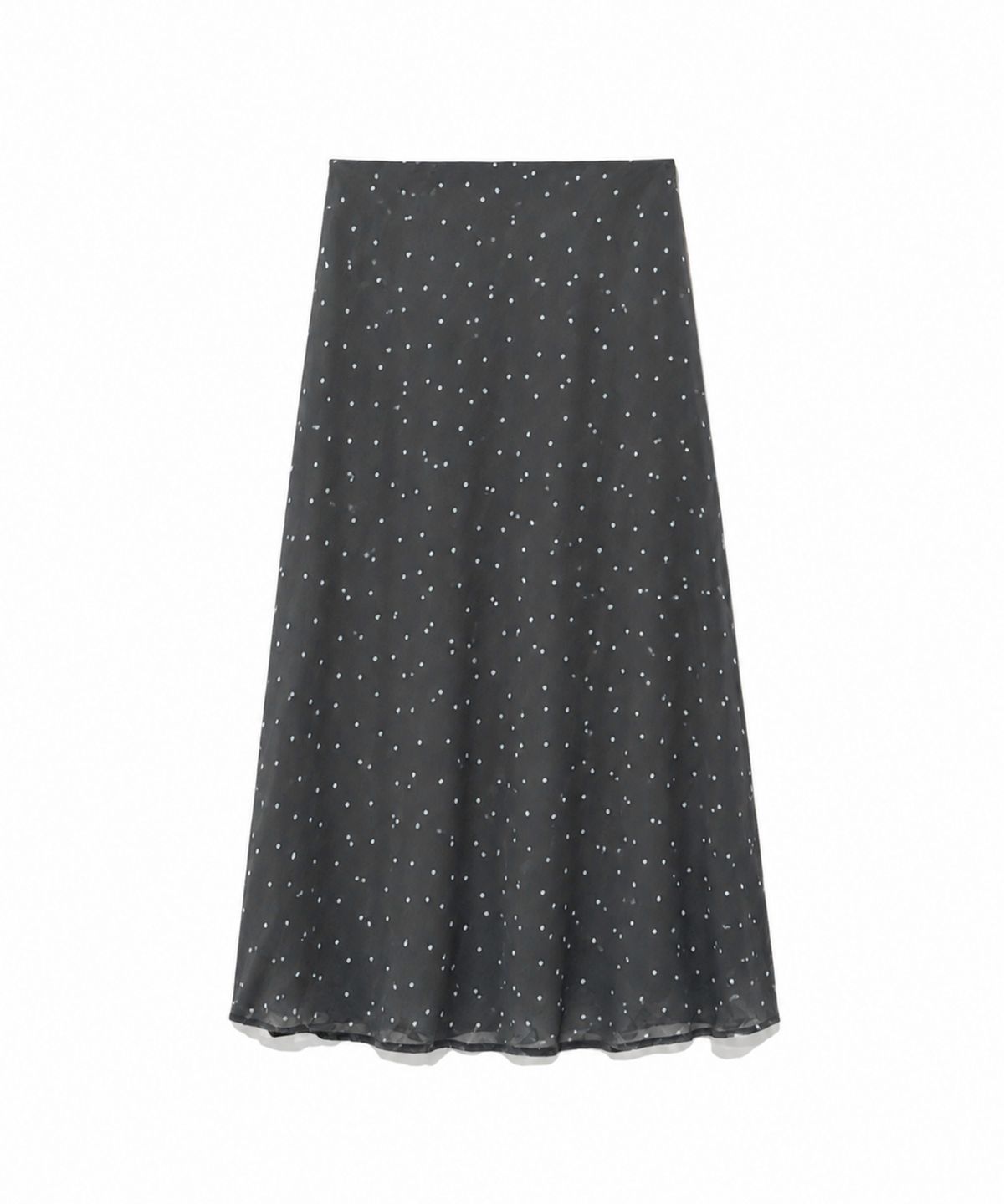 모아(MOAA) Dot Chiffon Flare Midi Skirt
