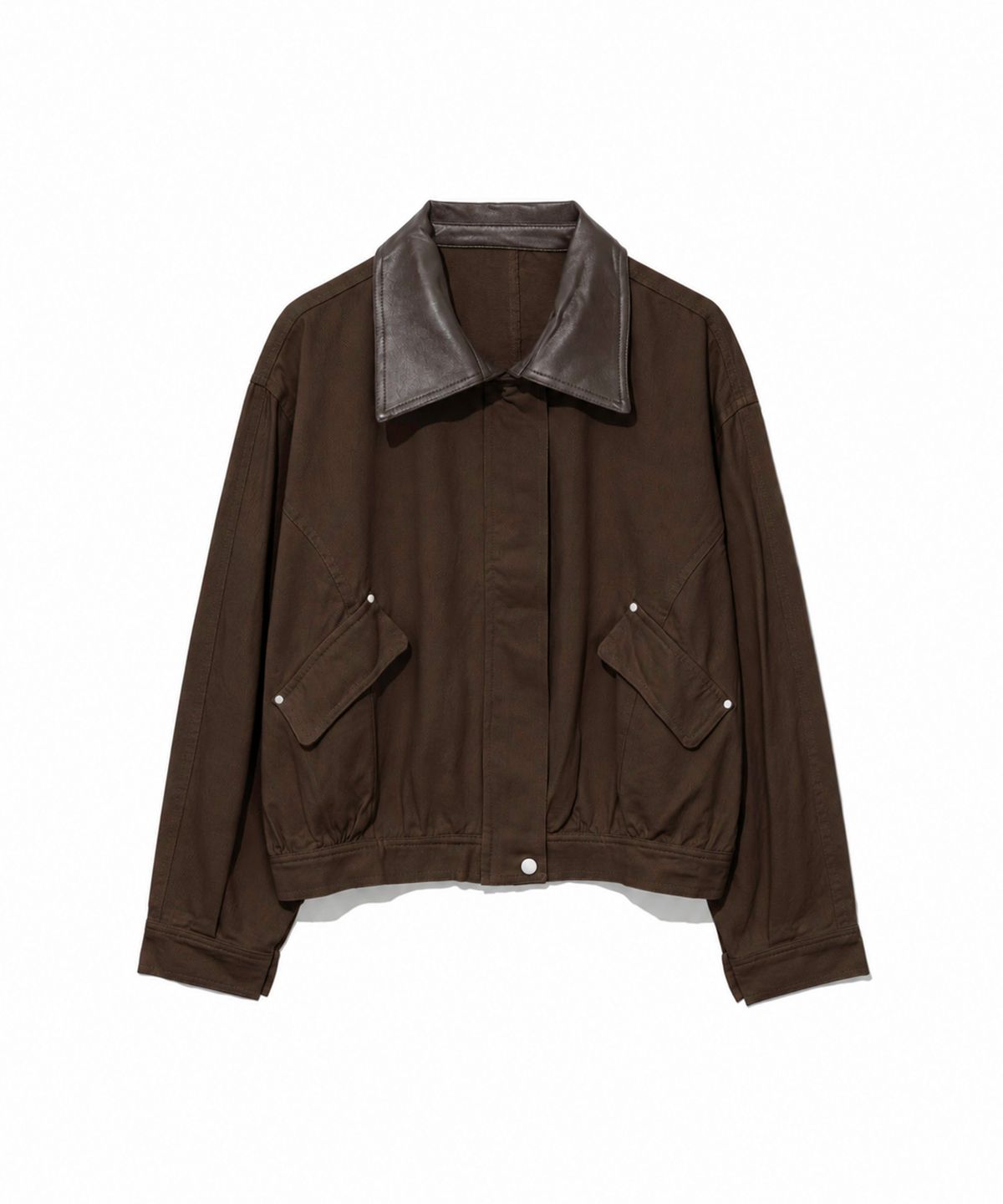 모아(MOAA) Cotton Utility Pocket Jacket (BROWN)